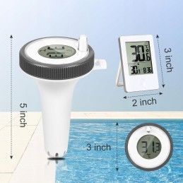 Baseino termometro drėgmės monitoriaus plūduriuojantis skaitmeninis detektorius IP67