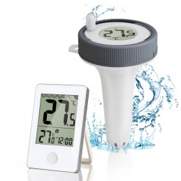 Skaitmeninė LCD orų stotis su baseino termometru, nuotolis 60m