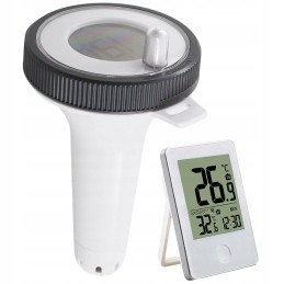 Belaidis baseino termometras su LCD ekranu