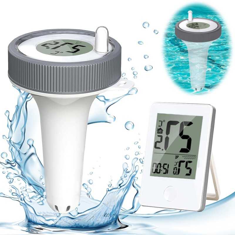 Baseino termometro drėgmės monitoriaus plūduriuojantis skaitmeninis detektorius