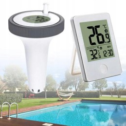 Belaidis IP67 skaitmeninis baseino termometras su LCD ekranu