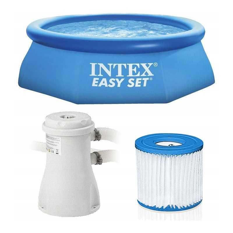 Sodo plėtimosi baseinas 305x76cm intex siurblys