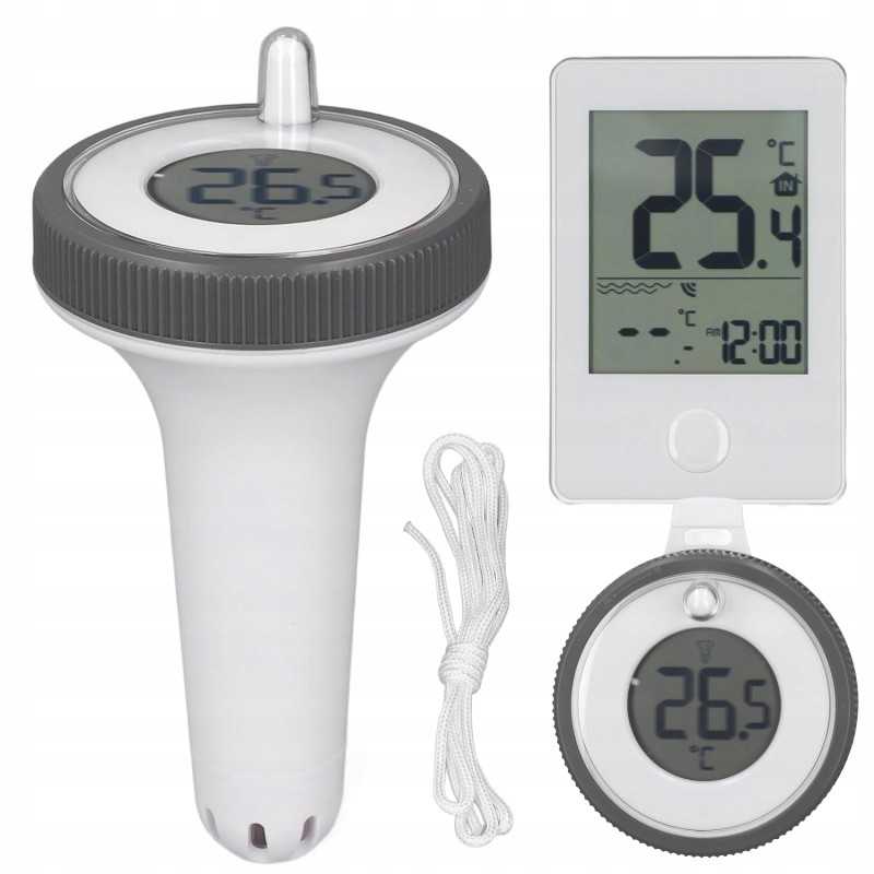 Plaukimo baseino vandens termometras, IP67 temperatūros monitorius, atsparus vandeniui