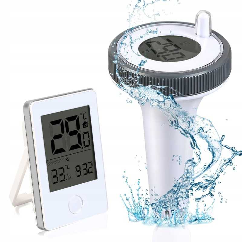Termometrinis plūdurinis baseino termometras su drėgmės monitoriumi