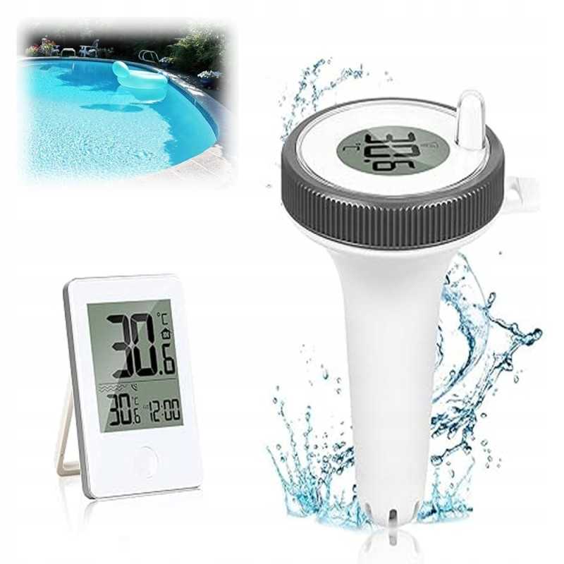 Baseino termometras baseino plūduriuojančiam akvariumui belaidis vandeniui atsparus dirželis