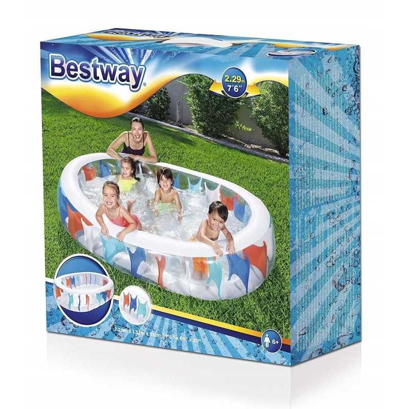 Bestway pripučiamas ovalus baseinas 2 29 m x 1 52 m x 51 cm