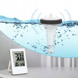 Plaukimo baseino termometras, belaidis temperatūros matuoklis akvariumui