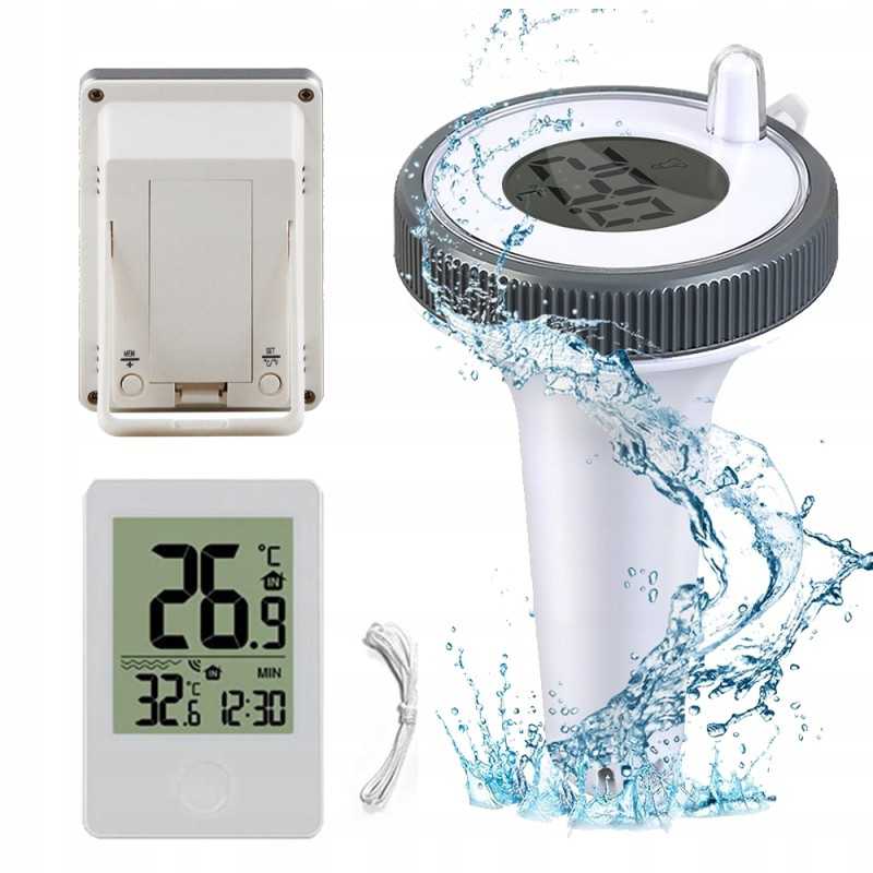 Plaukiojantis ir lengvai skaitomas belaidis baseino termometras