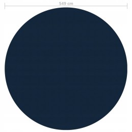 Plaukiojanti pilnai dengianti saulės folija baseinui 549cm, juoda ir mėlyna