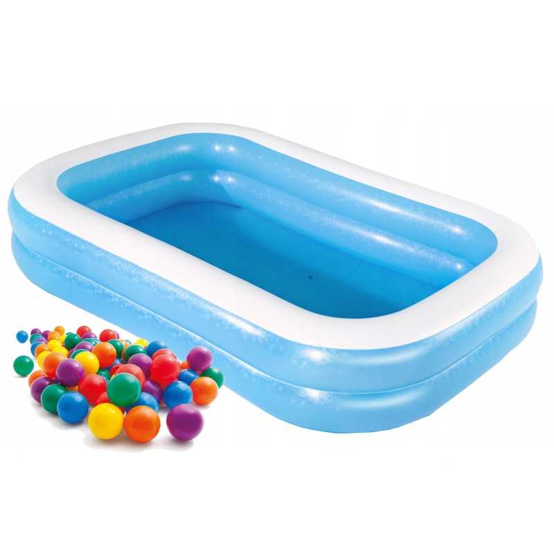 Pripučiamas sodo baseinas 262x175x51cm kamuoliukai