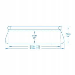 Išplečiamasis sodo baseinas 366 x 76 cm 4in1 bestway 57443