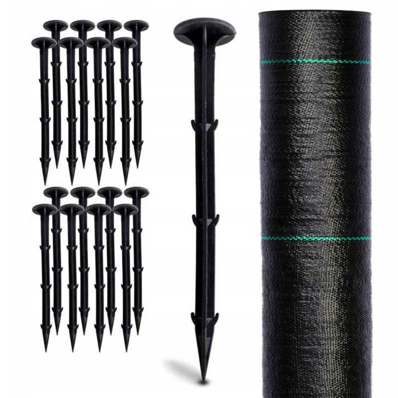 Agrotekstilė / agrotekstilė piktžolėms, kilimėlis nuo piktžolių 1,6 x 50 m + kaiščiai 50 vnt.