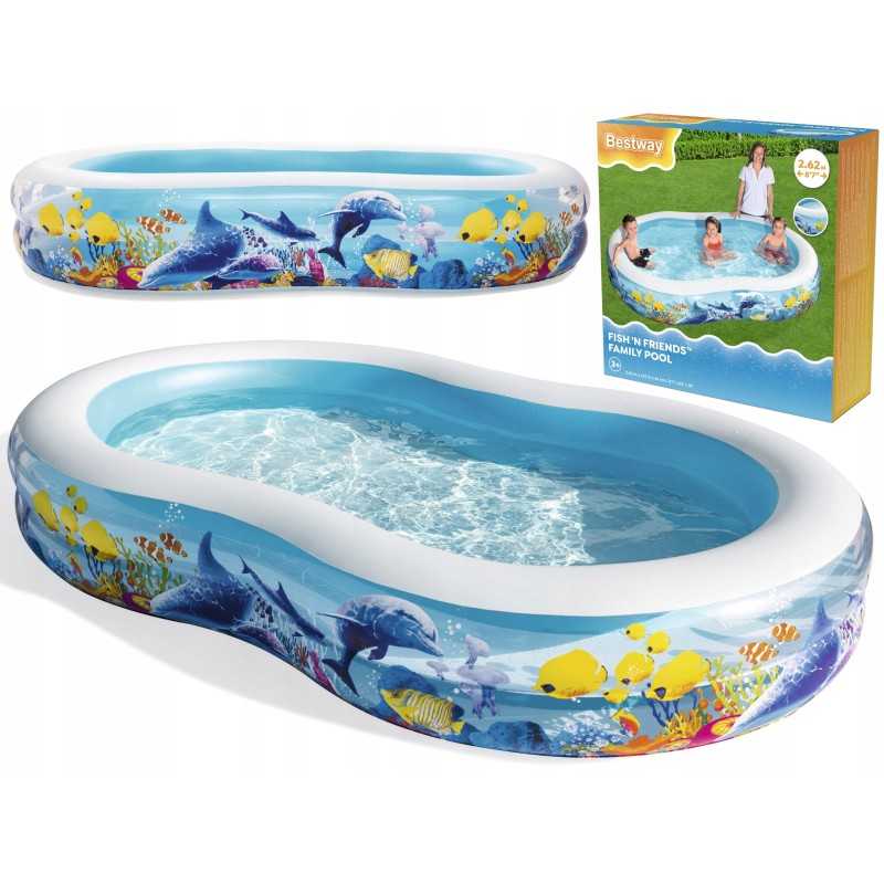 Didelis sodo baseinas 262 157 46 cm bestway remonto fiksatorius