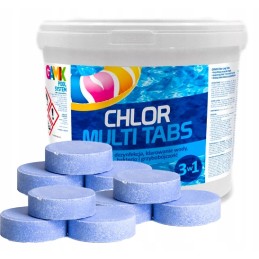 Gamix multi tabletės 3in1 chloras baseinui 200g 5kg