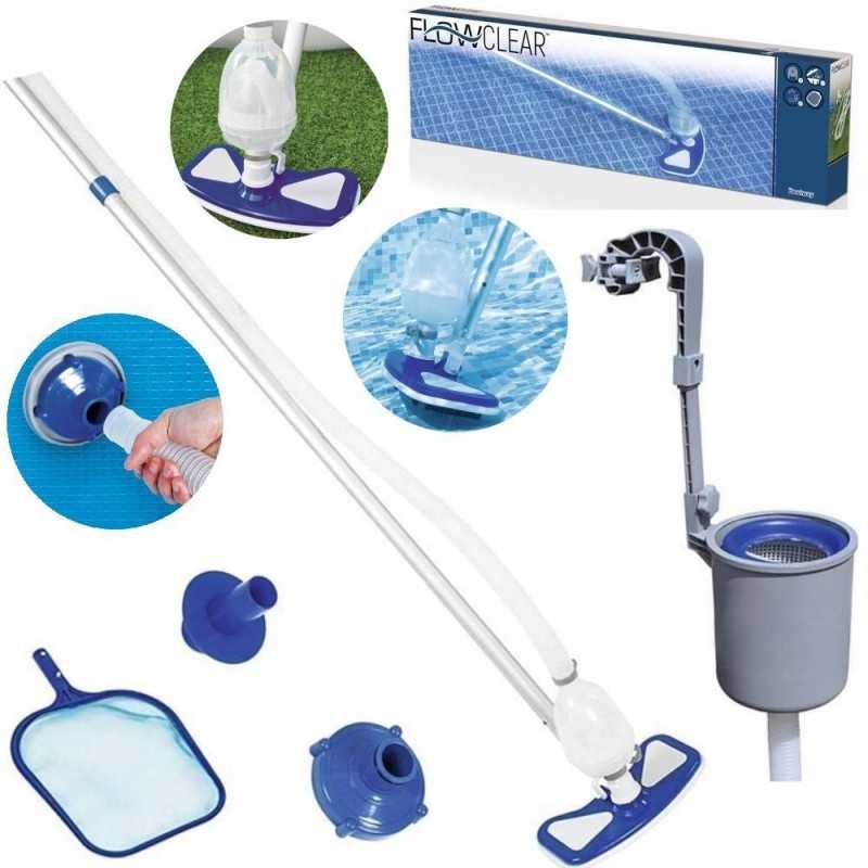 Baseino valymo rinkinys – skimeris dulkių siurblys