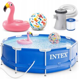 Intex 28202 aiaraamiga bassein lastele pumba ja täispuhutavate mänguasjadega