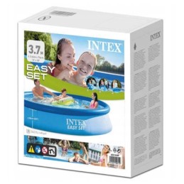 intex easy set apvalus išsiplėtimo baseinas 366 x 366 cm