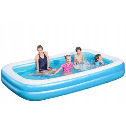 Vaikų sodo baseinas 6 pripučiami 2 žiedai 305x183x46cm bestway