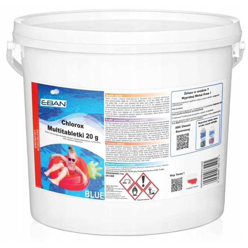 Ntce chlorox multitablets 20g mėlynos 5kg chloro tabletės