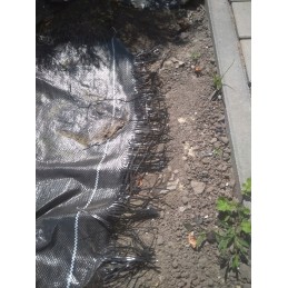 Juodos agrotekstilės saulėtekio standartas uv70 + kaiščiai