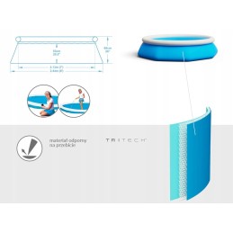 Didelis išsiplėtimo baseinas 244x66 cm bestway siurblio filtras