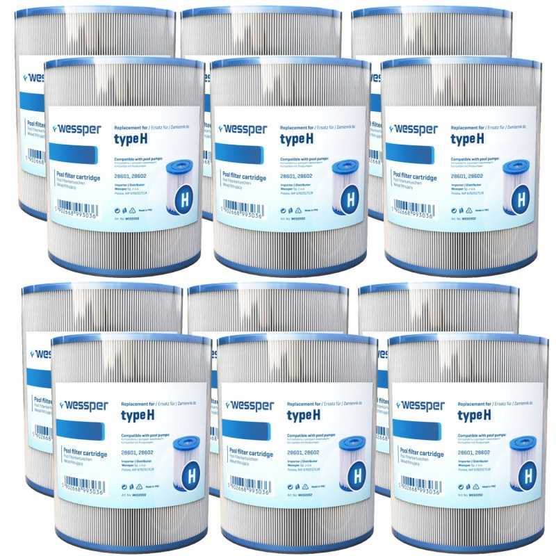 12x tipo h filtrai intex 29007 baseino siurbliui