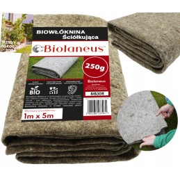 Natūralus bioaustas 100 avių vilna 1 x 5 m 230g m2 stiprus ekologiškas