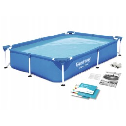 Didelis sodo rėmo baseinas, 150 x 221 cm, šeimos dydis