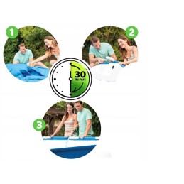 Didelis sodo rėmo baseinas, 150 x 221 cm, šeimos dydis