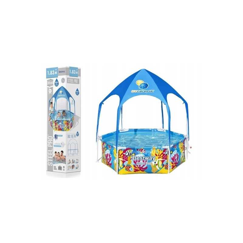 Karkasinis baseinas su stogu 183x51 cm bestway 5618t