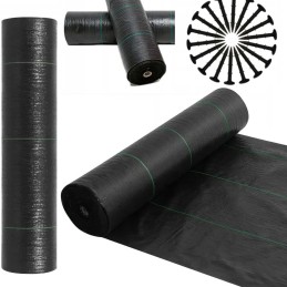 Agrotkanina agrotekstilė 1,1x50m nuo piktžolių juoda 90g UV 3% + 50x inkarai