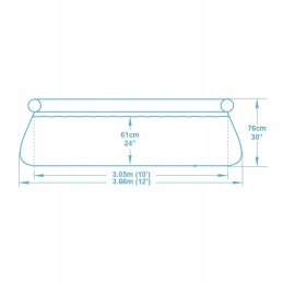 Išsiplečiantis sodo baseinas 366x76cm 4in1 bestway