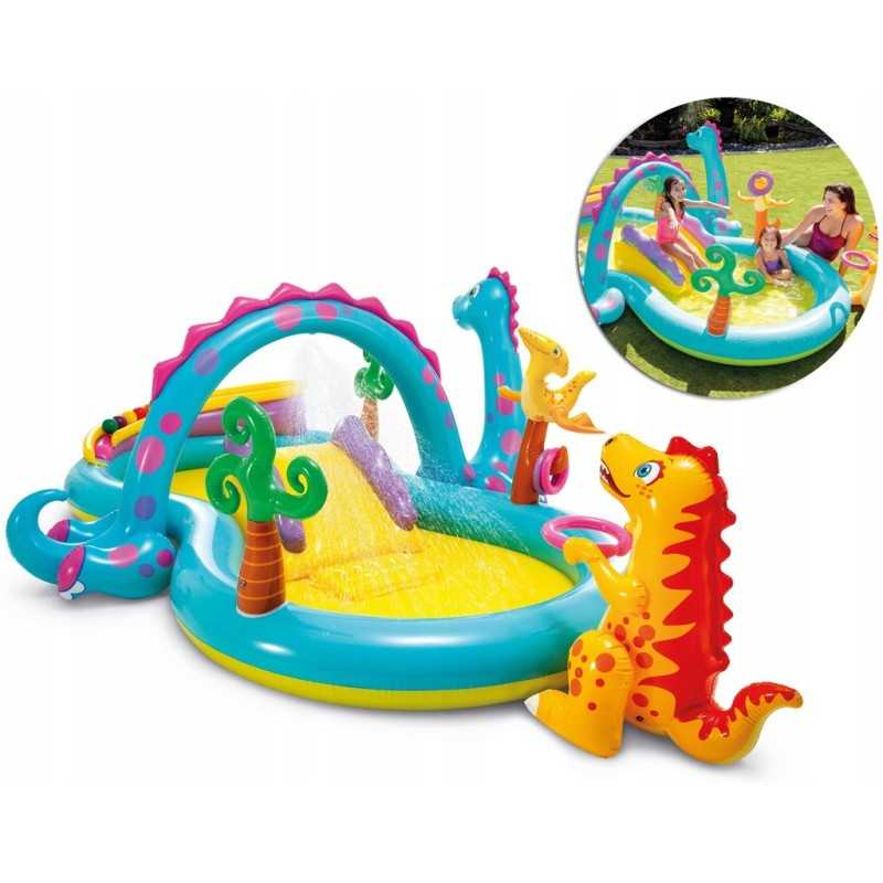 Vandens baseinas, žaidimų aikštelė, čiuožykla, intex 57135