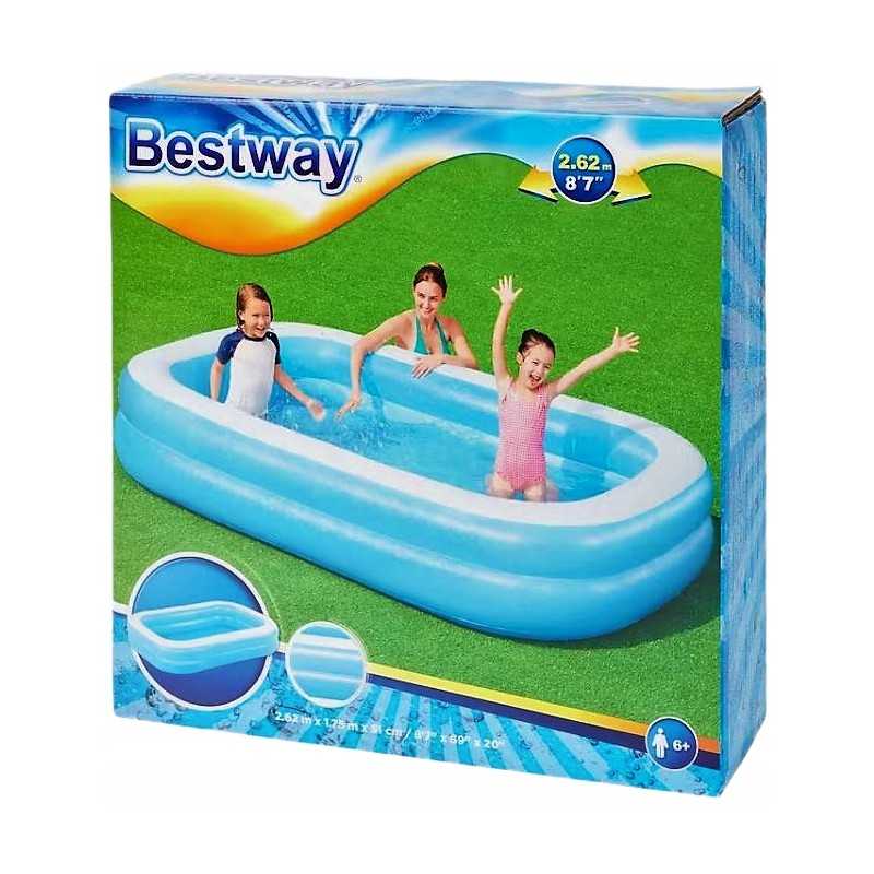 bestway šeimos baseinas 54006 262 x 175 x 51 cm