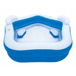 Pripučiamas baseinas šeimai 213x206cm bestway 2 sėdynės 2 pagalvėlės 2