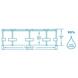 7in1 plieno profesionalus baseinas 305x76 bestway 56679