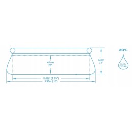 7 viename išsiplečiantis sodo baseinas 396x84 bestway 57376