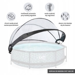 Išėjimas iš kalkinio karkaso sodo baseino 300x76 cm 4 asm