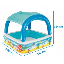 Pripučiamas baseinas šeimai 213x206cm bestway 2 sėdynės 2 pagalvėlės 54153