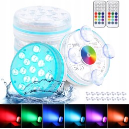4x LED baseino lempa RGB apšvietimas RGB LED lempos 16 spalvų su nuotolinio valdymo pulteliu