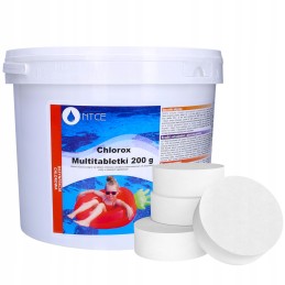 10in1 chloro tabletės baseinams, daugiafunkcinės 5kg 200g baseinų cheminės medžiagos