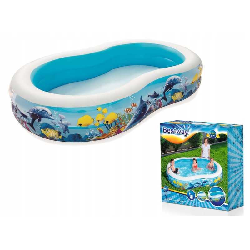 Vaikų pripučiamas baseinas 54118 ir sija 262x157 bestway