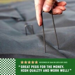 Anglies plieno inkaro kaiščiai necinkuoti žemės ūkio tekstilei 250 vnt 15 cm