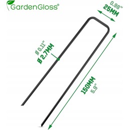 Anglies plieno inkaro kaiščiai necinkuoti žemės ūkio tekstilei 250 vnt 15 cm