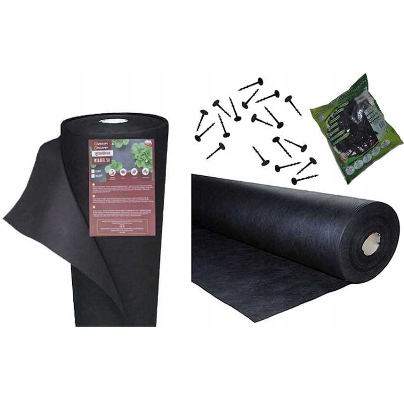 Agrotekstilė agrotekstilė 160cm 20m + smeigtukai, stori, tvirti, nuo piktžolių