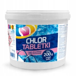25x chloro tabletės baseinams baseinų cheminės medžiagos 5kg didelės 200g gamix maxi tabs