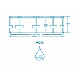 Bestway apvalaus rėmo baseinas 305 x 76 cm solo be priedų 56677