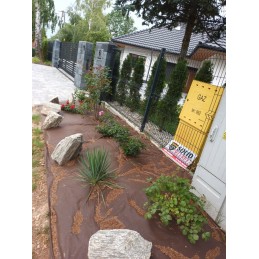 GF Agro nuo piktžolių agrotekstilė 1,6x50m rudas kilimėlis 50g + 100x smeigtukai