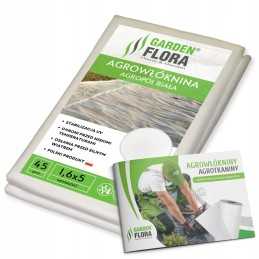 Balta agrotekstile 45g stipri lengva agrotekstile 1,6x5m rudens ziema