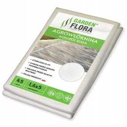 Balta agrotekstile 45g stipri lengva agrotekstile 1,6x5m rudens ziema